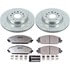 K818336 by POWERSTOP BRAKES - Z36 Truck and SUV Carbon-Fiber Ceramic Brake Pad and Drilled & Slotted Rotor Kit