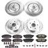 K7605 by POWERSTOP BRAKES - Z23 Daily Driver Carbon-Fiber Ceramic Brake Pad and Drilled & Slotted Rotor Kit