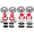 KC1047 by POWERSTOP BRAKES - Z23 Daily Driver Carbon-Fiber Ceramic Pads Drilled & Slotted Rotor & Caliper Kit