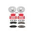 KC2067 by POWERSTOP BRAKES - Z23 Daily Driver Carbon-Fiber Ceramic Pads Drilled & Slotted Rotor & Caliper Kit