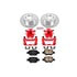 PowerStop Brakes KC2313 Disc Brake Kit Z23 Daily Driver Carbon-Fiber Ceramic Pads Drilled & Slotted Rotor & Caliper Kit