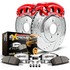 KC185736 by POWERSTOP BRAKES - Z36 Truck and SUV Ceramic Brake Pad, Drilled & Slotted Rotor, and Caliper Kit