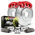KC44726 by POWERSTOP BRAKES - Z26 Street Performance Ceramic Brake Pad, Drilled Slotted Rotor, and Caliper Kit