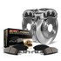 KCOE6821 by POWERSTOP BRAKES - Disc Brake Pad, Rotor and Caliper Kit - Low-Dust, Ceramic