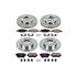 KOE1302 by POWERSTOP BRAKES - Disc Brake Pad and Rotor Kit - Low-Dust, Ceramic