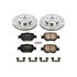 KOE2313 by POWERSTOP BRAKES - Disc Brake Pad and Rotor Kit - Low-Dust, Ceramic