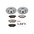 KOE2450 by POWERSTOP BRAKES - Disc Brake Pad and Rotor Kit - Low-Dust, Ceramic