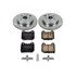 KOE5305 by POWERSTOP BRAKES - Disc Brake Pad and Rotor Kit - Low-Dust, Ceramic