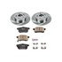 KOE5368 by POWERSTOP BRAKES - Disc Brake Pad and Rotor Kit - Low-Dust, Ceramic