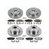 KOE5520 by POWERSTOP BRAKES - Disc Brake Pad and Rotor Kit - Low-Dust, Ceramic