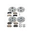 KOE6782 by POWERSTOP BRAKES - Disc Brake Pad and Rotor Kit - Low-Dust, Ceramic