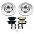 KOE6386 by POWERSTOP BRAKES - Disc Brake Pad and Rotor Kit - Low-Dust, Ceramic