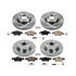 KOE7616 by POWERSTOP BRAKES - Disc Brake Pad and Rotor Kit - Low-Dust, Ceramic