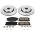 KOE7050 by POWERSTOP BRAKES - Disc Brake Pad and Rotor Kit - Low-Dust, Ceramic