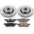 KOE7143 by POWERSTOP BRAKES - Disc Brake Pad and Rotor Kit - Low-Dust, Ceramic