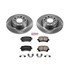 KOE7324 by POWERSTOP BRAKES - Disc Brake Pad and Rotor Kit - Low-Dust, Ceramic