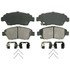 ZX948 by WAGNER - QuickStop Semi-Metallic Disc Brake Pad Set