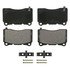 ZX1050 by WAGNER - QuickStop Semi-Metallic Disc Brake Pad Set