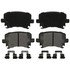 ZX1108 by WAGNER - QuickStop Semi-Metallic Disc Brake Pad Set