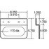 60728 by TRUCK-LITE - Brake / Tail Light Bracket - 2 Screw Bracket Mount, For Oval Shape Lights, Gray Steel