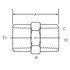 Dayco 144869 Hydraulic Coupling / Adapter 08FF-06FF