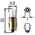 H83045001 by HELLA - BULB T2 12V 2W BA7S