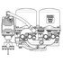 DA37013 by HALDEX - GeminiMDx® Air Brake Dryer - New, With Heater, Dual Dryer, Single Consep
