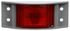 12003RU by TRUCK-LITE - Marker Light - 12 Series, Branch Deflector, Incandescent, Red Rectangular, 1 Bulb, Pc, Gray Abs 4 Screw