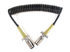 47A15 by TRAMEC SLOAN - Standard Coiled Cable with Zinc Plugs, 1/12-6/14 GA Black Jacket, 15ft, 12 Leads
