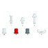 Phillips Industries 8-663 Socket Assembly Battery Terminal Adapter - Closed-Cap, Nut, 3/8" - 16, Red, Stainless Steel,