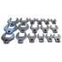 7917 by V8 HAND TOOLS - 17 Piece 1/2" Drive Metric Jumbo Crowfoot Wrench Set