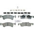 Raybestos ATD934C Disc Brake Pad Set Brake Parts Inc Raybestos AT Overstock Ceramic Disc Brake Pad Set