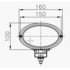 H15161007 by HELLA - Oval 100 Halogen Work Lamp (CR)