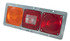 52112 by GROTE - Versalite Pod Light, Triple, Recessed Mount, LH w/ Yellow Turn Lens, Red