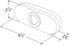 Grote 77263 Strobe Light Strobe Light - 6.5 in. Oval, Amber, 12-24V, Twist-In, with Pigtail