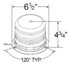 Grote 77123 Beacon Light Medium Profile Class II Plastic Base Strobe, Yellow