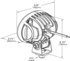 63J01-5 by GROTE - Trilliant Oval LED Work Light - Flood, Hard Shell Superseal w/ Pigtail, Multi Pack