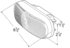 62111 by GROTE - Torsion Mount III Oval Male Pin Single-System Back Up Light