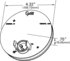 Grote 61E51 Back Up / License Plate Light LED WhiteLight� 4" Dome Lamp, Grommet Mount - Clear