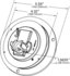 54633 by GROTE - SuperNova 4" NexGen LED S/T/T, Yellow, Intergrated Flange w/ Gasket, Male Pin