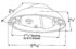 52062 by GROTE - Small Aerodynamic Combination Marker Side Turn Light, White Base, Red