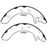 PAB742 by WAGNER - Wagner ThermoQuiet PAB742 Drum Brake Shoe Set