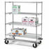 241972 by GLOBAL INDUSTRIAL - Nexel® E-Z Adjust Wire Shelf Truck with Dolly Base 60x18x61 1600 Lb. Cap.