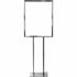BH28 by ECONOCO - 22" x 28" Bulletin Sign Holder w/ Flat Base - Chrome