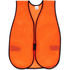 V201 by MCR SAFETY - MCR™ V201 Safety Vest, Polyester Mesh, Hook Closure, Orange, One Size