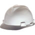 463942 by MSA - MSA V-Gard® Hard Hats, Front Brim, Staz-On® Pin-Lock Suspension, White, 463942