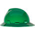 475370 by MSA - MSA V-Gard® Hard Hats, Full Brim, Fas-Trac® Suspension, Green, 475370