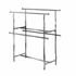 KH2 by ECONOCO - Clamp-On Hangrail For Double Bar Garment Racks K40 And K41 - Chrome
