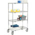580550AB by GLOBAL INDUSTRIAL - Nexel® E-Z Adjust Wire Shelf Truck 36x18x60 1200 Pound Capacity with Brakes