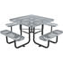 277151GY by GLOBAL INDUSTRIAL - Global Industrial 46" Square Outdoor Steel Picnic Table, Expanded Metal, Gray